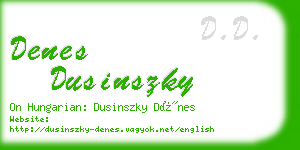 denes dusinszky business card